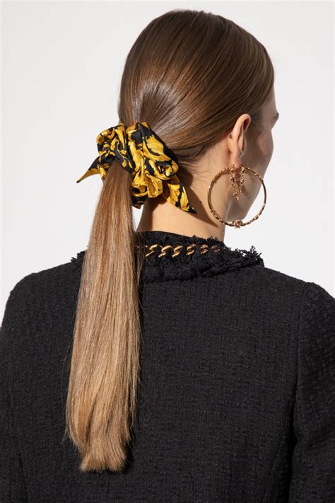 versace seide scrunchie rosa|versace hair accessories women.